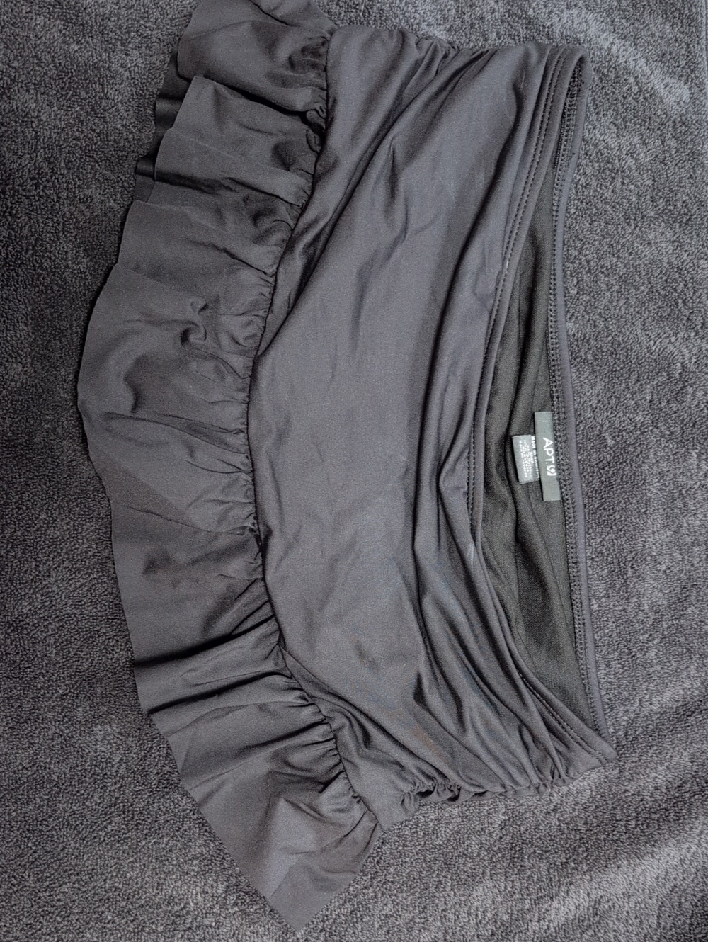 Apt. 9 Black Ruffle Mini Swim Skirt